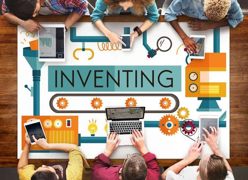 Illustration Inventing, travail d'Ã©quipe